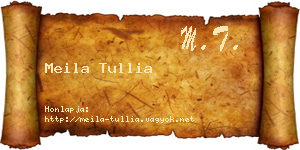 Meila Tullia névjegykártya